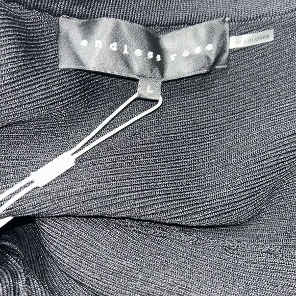 Endless Rose Black Scoop Back Stretchy Dress(Size Large) - Picture 7 of 10